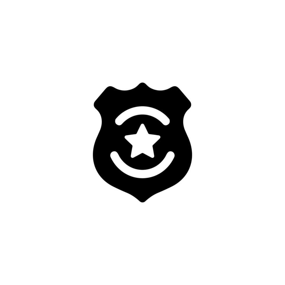 Minimalist Shield Icon with Star and Circular Design Element Shape vector