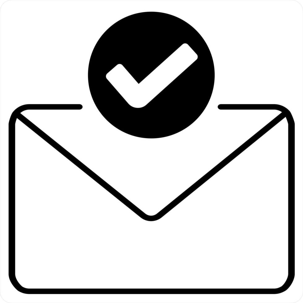 Right Message and message icon concept in black line color vector