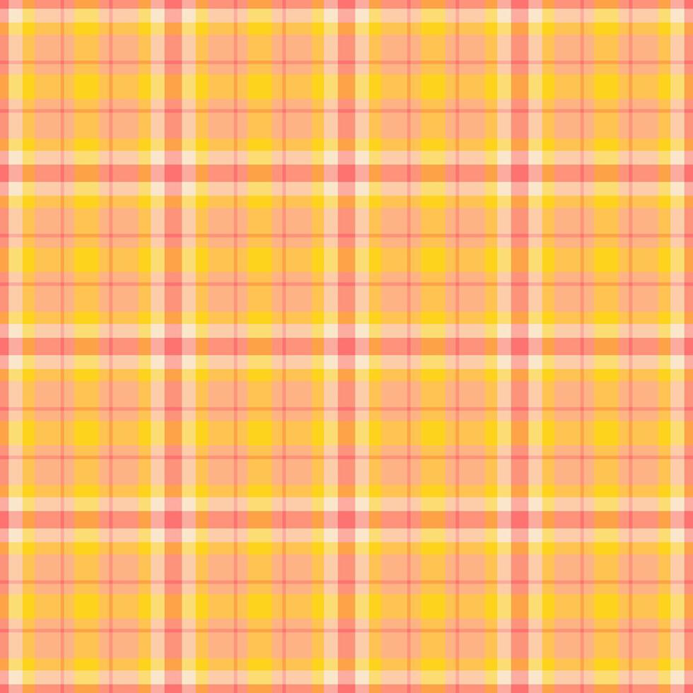 Man tartan pattern check, merry plaid seamless fabric. Group background textile texture in orange and red colors. vector