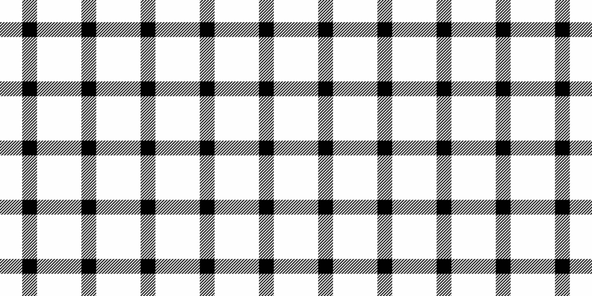 Platform tartan background pattern, decorative seamless plaid check. Curve texture textile fabric in white and black colors. vector