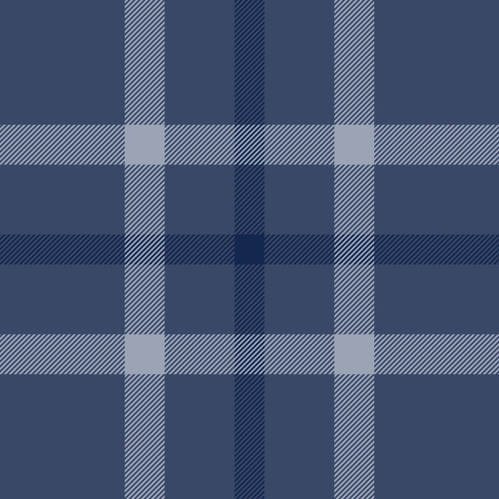 Blue plaid pattern. Traditional textile design with intersecting lines. Versatile for backgrounds, fabrics, modern designs. Great for print digital projects. vector
