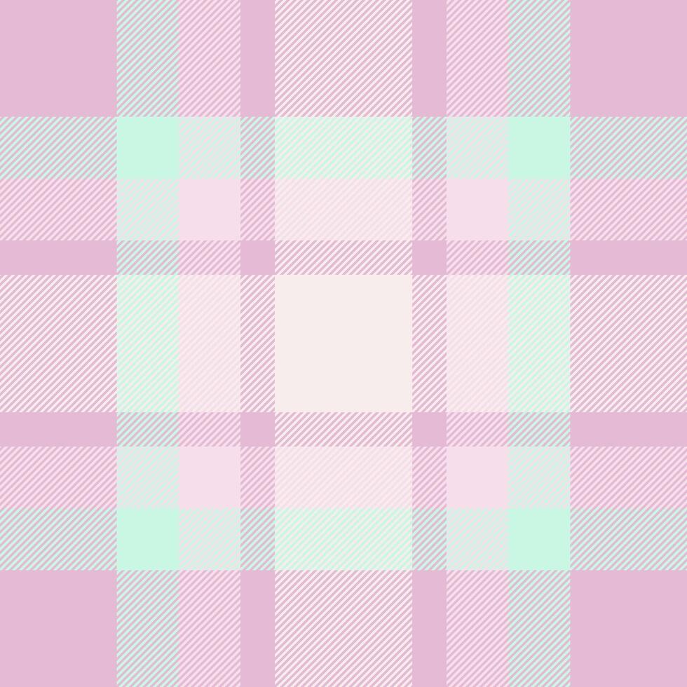 Elegant pastel plaid pattern. Soft lilac and mint green create a calming, harmonious backdrop. Ideal for textiles, fashion, backgrounds, or design projects. vector