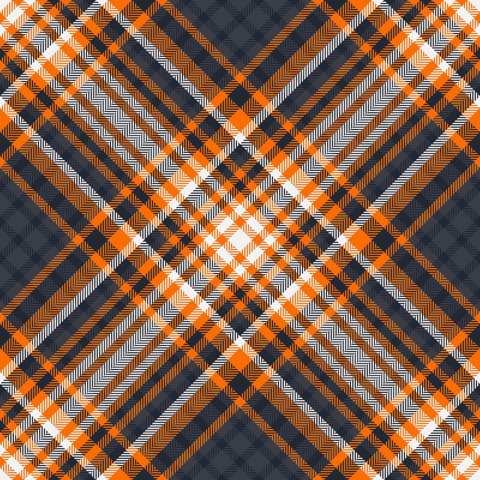 Classic plaid pattern in orange, grey, and white. Versatile design suitable for backgrounds, textiles, apparel, and digital artwork. Evokes warmth, tradition, and style. vector