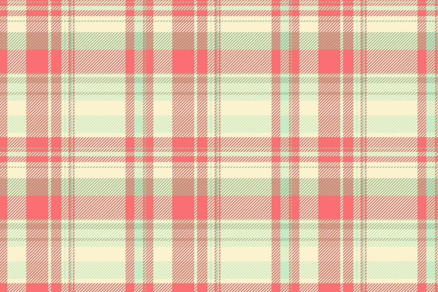 Blanket pattern check background, upscale fabric plaid textile. Quiet texture tartan seamless in light and red colors. vector