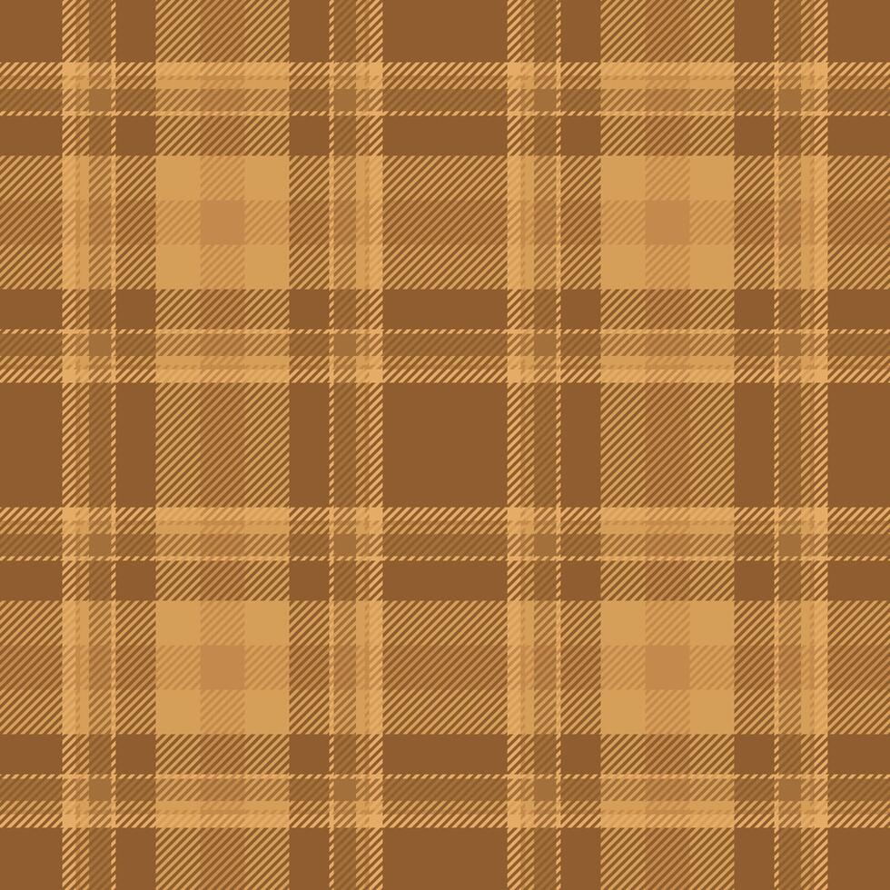 Cultural background textile seamless, nostalgia fabric plaid. Simple pattern check tartan texture in orange color. vector