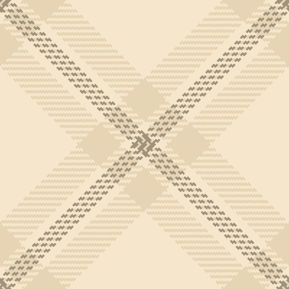 Elegant seamless tartan pattern, beige and soft brown hues. Perfect for backgrounds, textiles, or adding a touch of classic style to design projects. vector