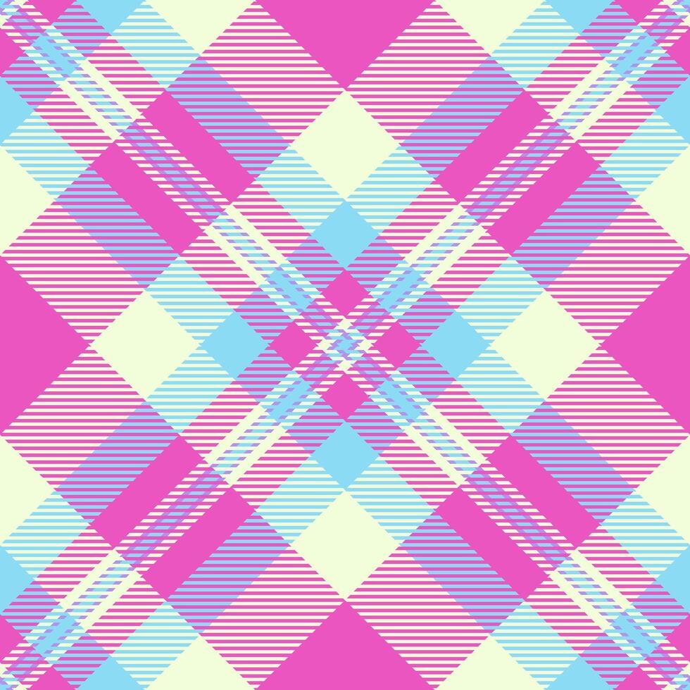 Cheerful pastel plaid pattern. Texture represents comfort and style. Ideal for textiles, backgrounds, or adding a touch of whimsy to any project. vector