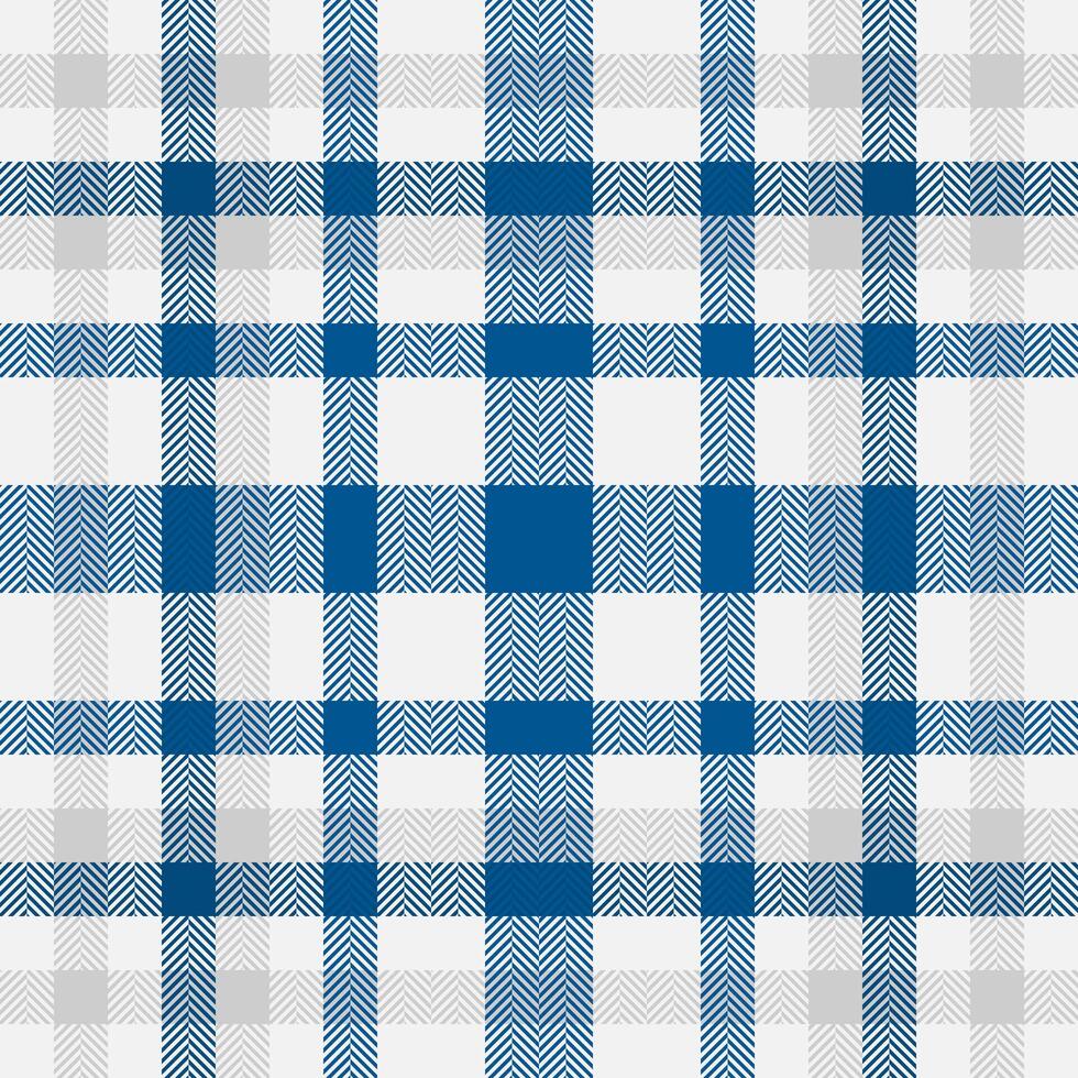 Detailed blue and gray herringbone plaid pattern, seamlessly repeating. Ideal for backgrounds, textiles, or seasonal designs. Versatile for print or web projects. vector