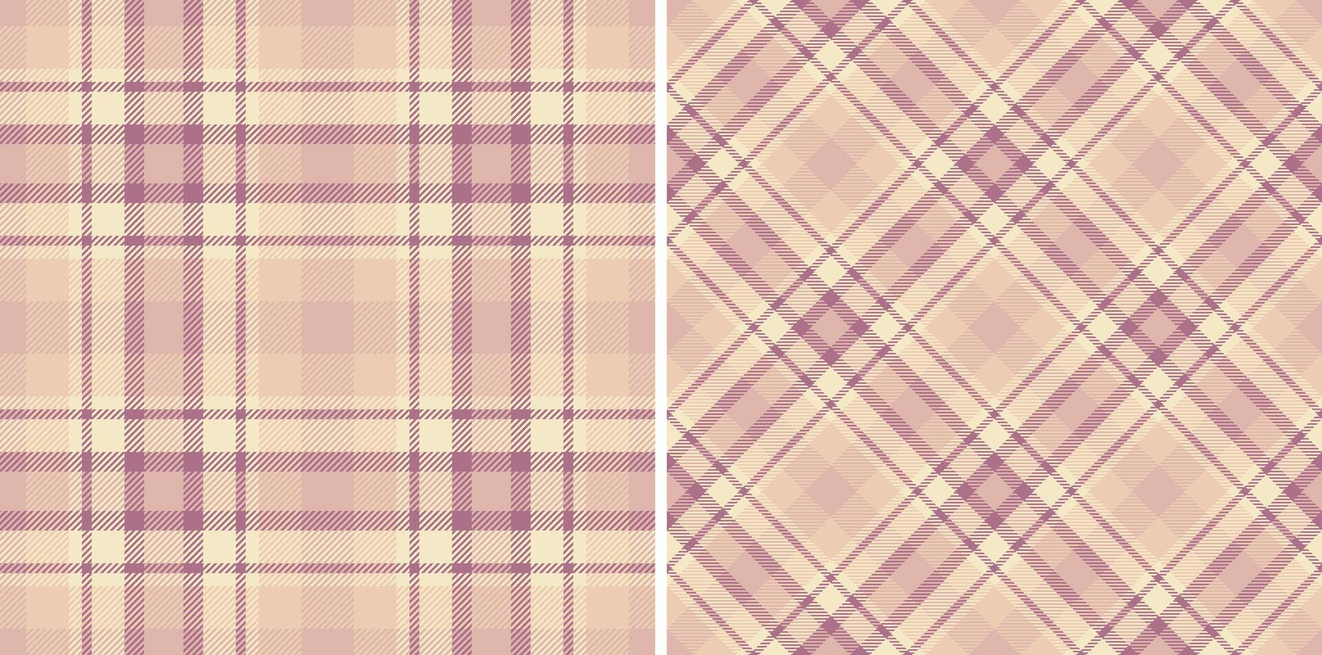 Elegant, muted plaid pattern. Two versions straight and diamond. Perfect for backgrounds, textiles, or creating a warm, inviting, classic vibe. vector