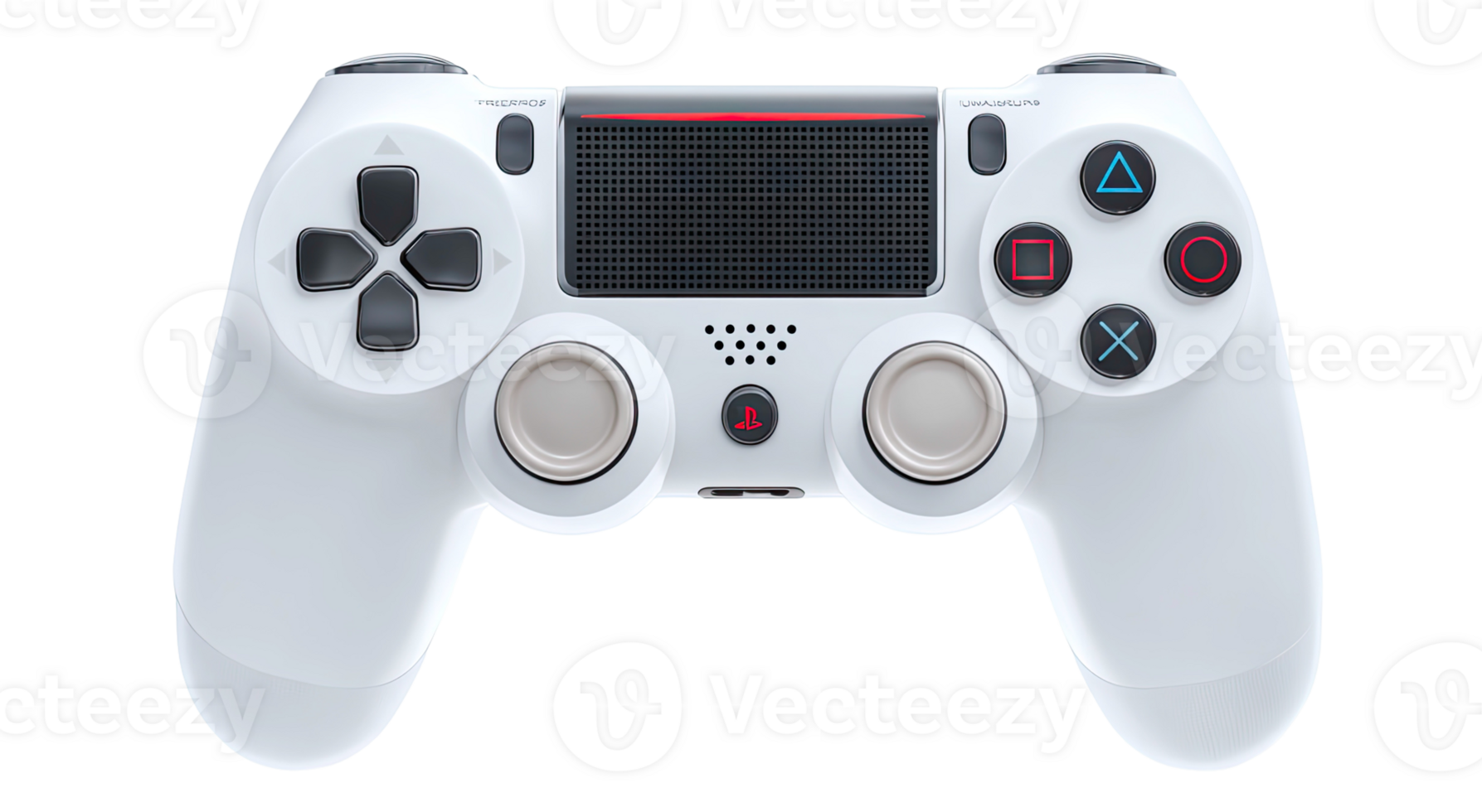 bianca gioco controllore con pulsanti e joystick per elettronico gioco isolato su trasparente sfondo png