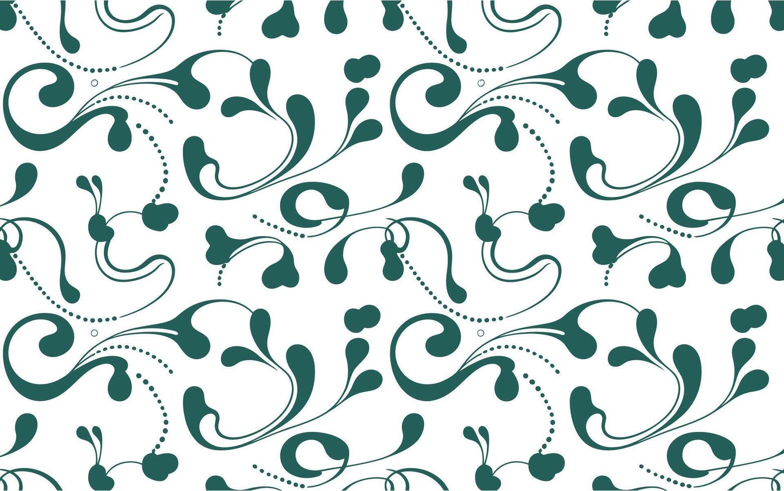 Elegant teal swirls and dots on a subtle grey background vector