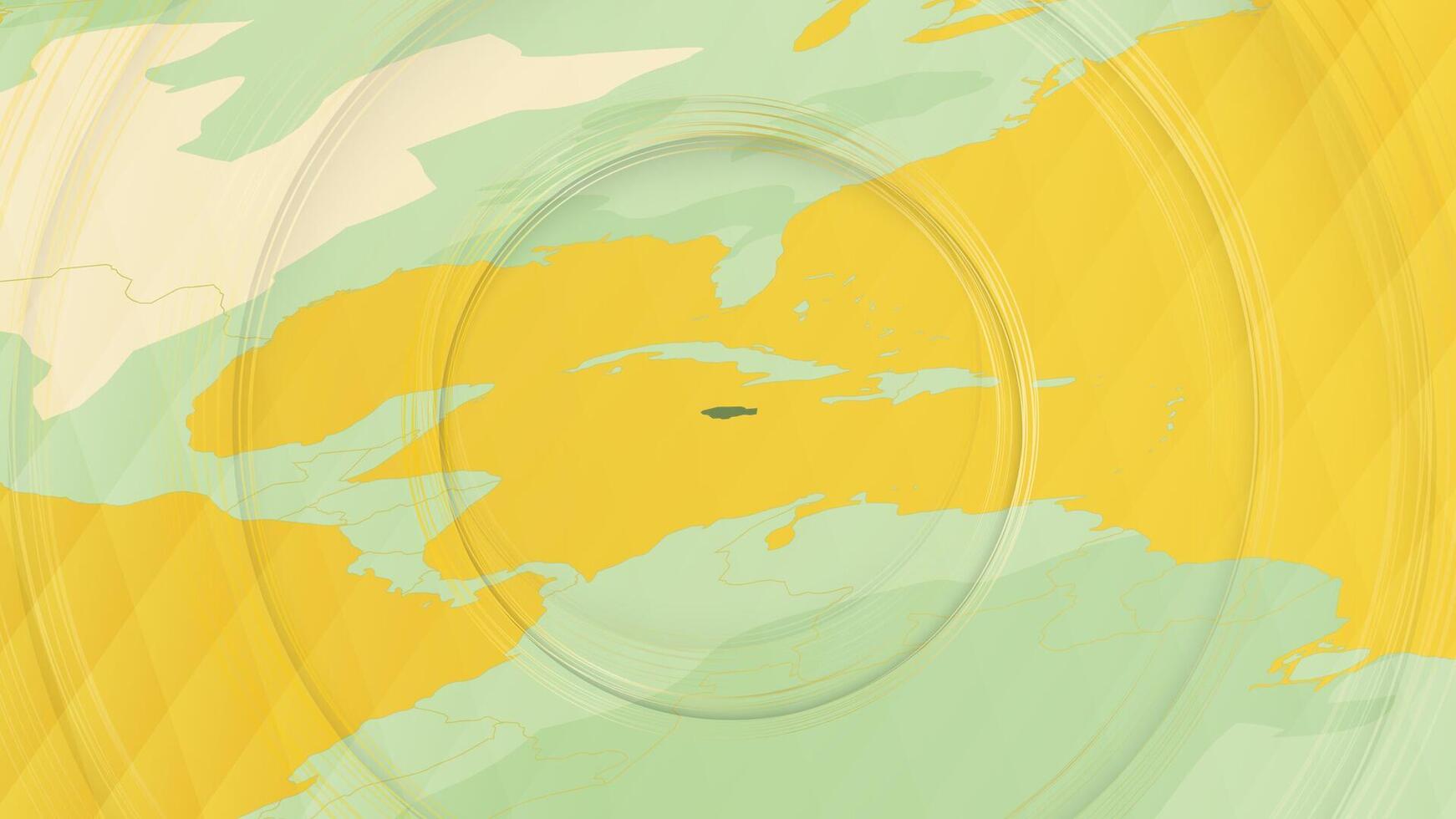 Abstract Map of Jamaica and Surrounding Regions with Circular Patterns. vector