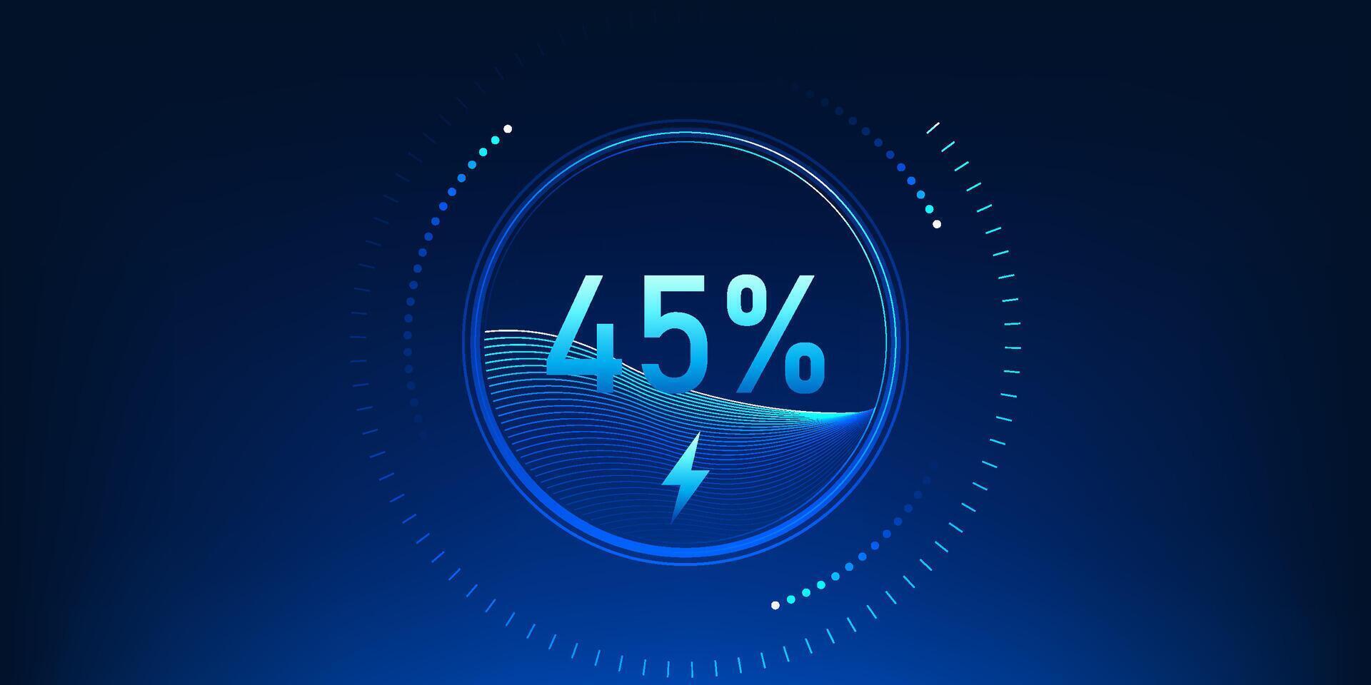 Energy Charging Technology Background with Battery Status Display, Power Level Indicator, Clean Energy Storage System Showing Real Time Charge Progress, Remaining Capacity and Efficient Backup Power vector