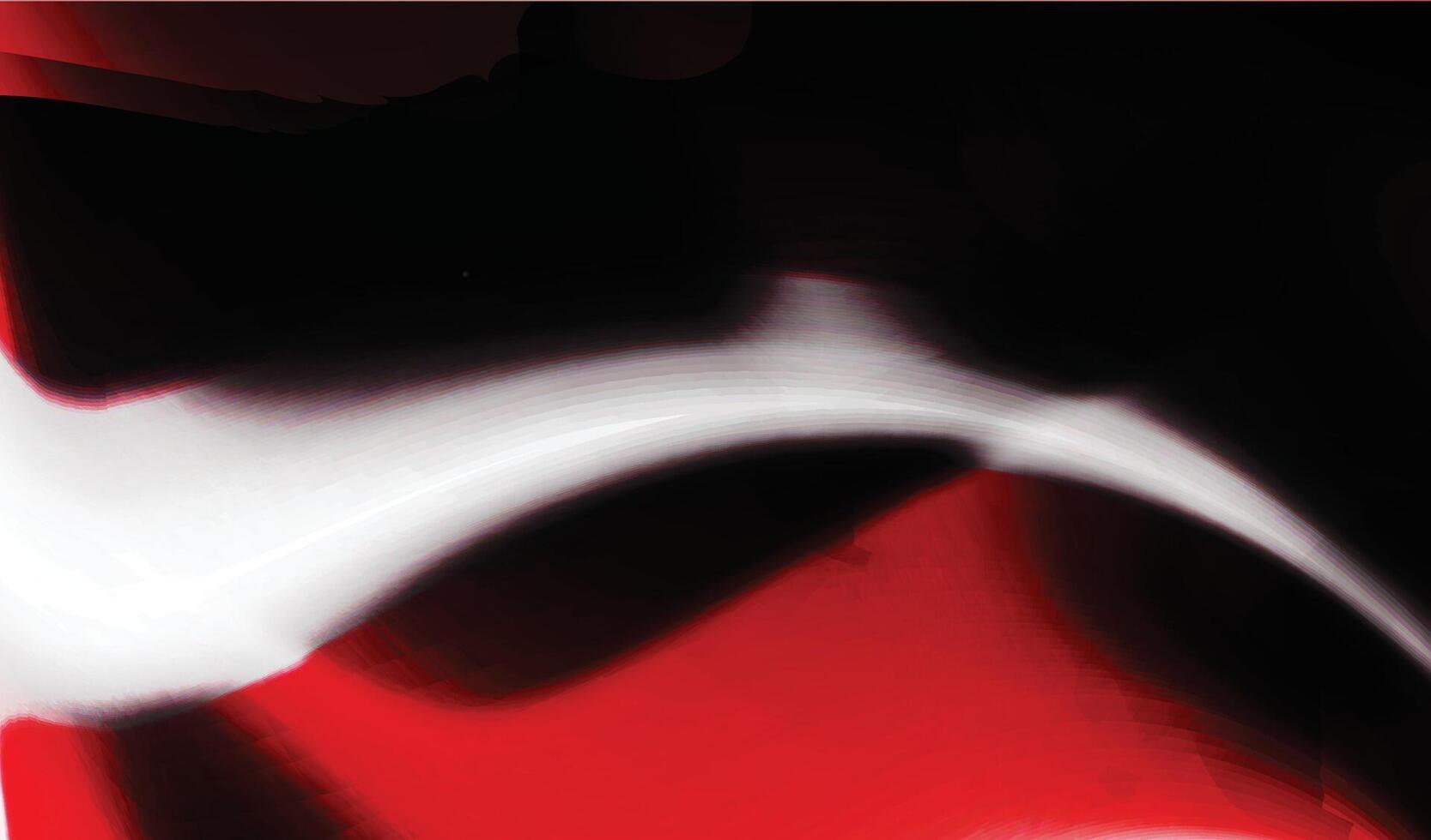 Abstract red black and white flowing shapes with smooth curves and vivid motion artistic digital design vector