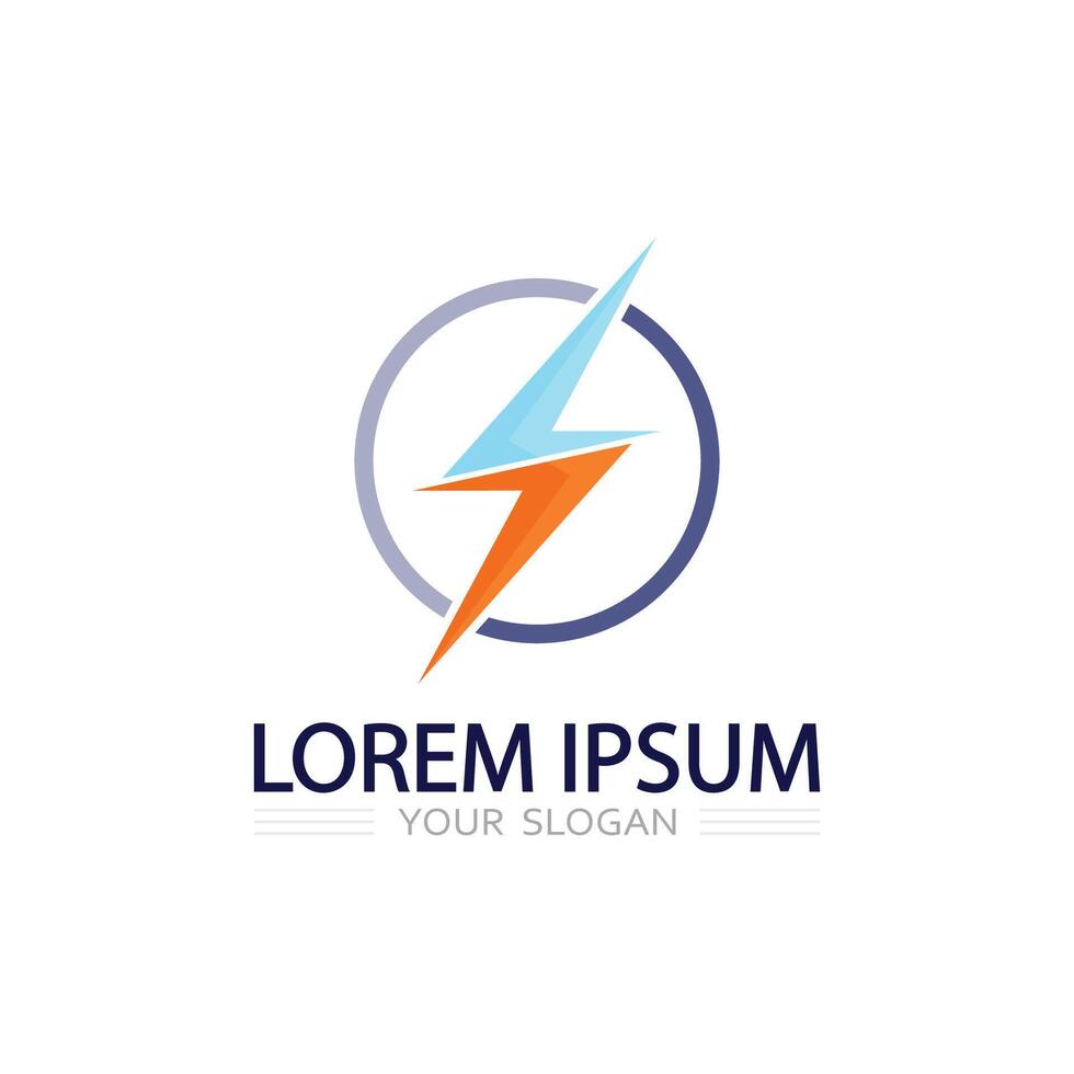 Dynamic Thunder Flash Power Logo Design with Bold Energy Lightning Symbol Icon vector