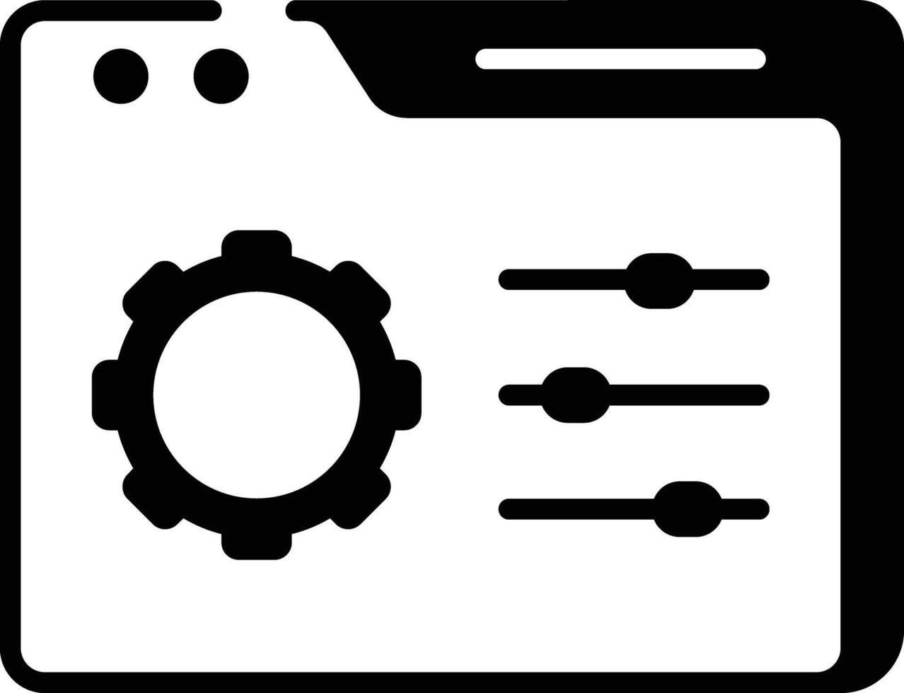 un lineal estilo icono representando web ajuste vector