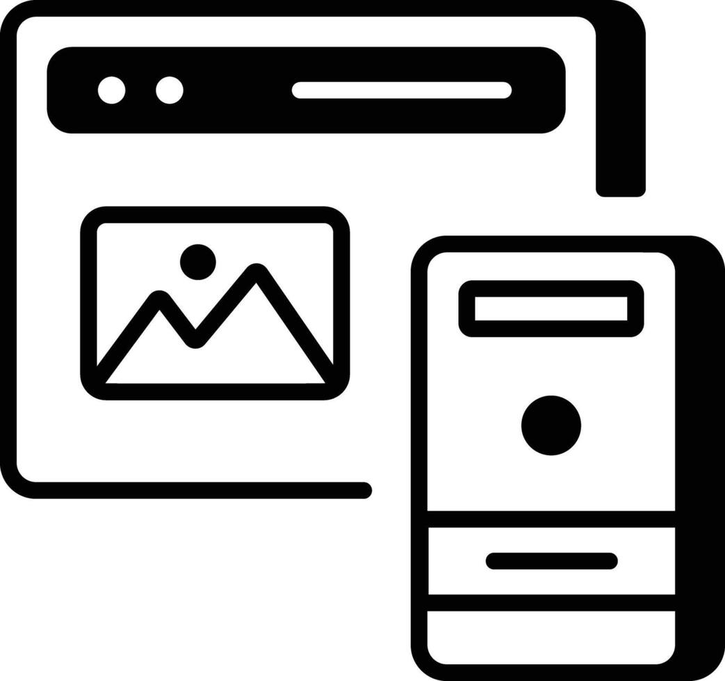 An outline style icon depicting cache memory vector