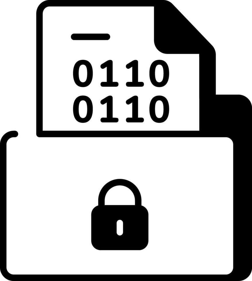A linear style icon representing data encryption.. vector