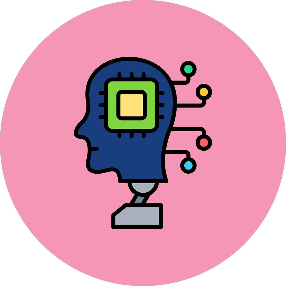 Artificial Intelligence Abstract Motion Badge vector