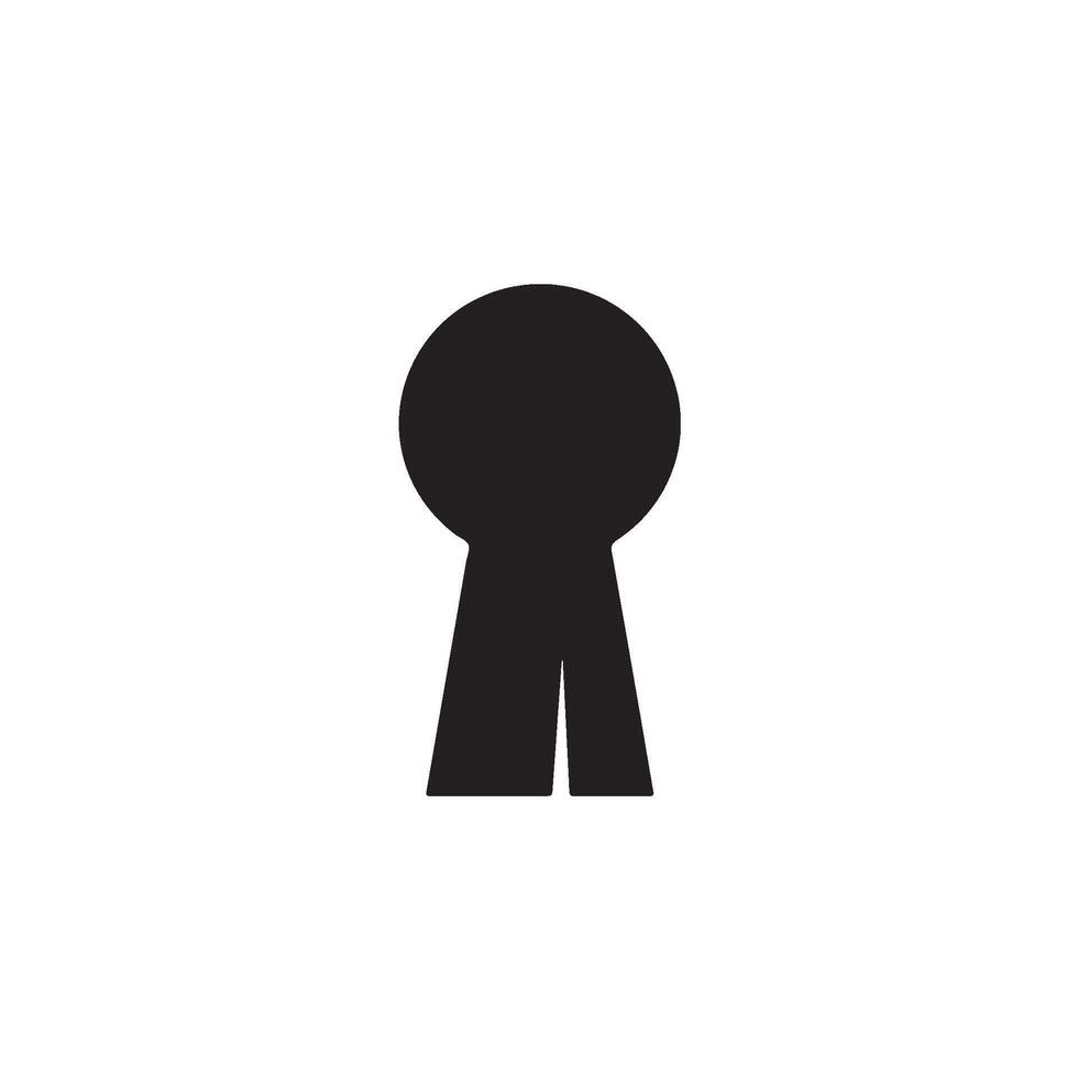 Minimalist keyhole on a white background representing security mystery and access with a simple clean design and a sense of intrigue vector