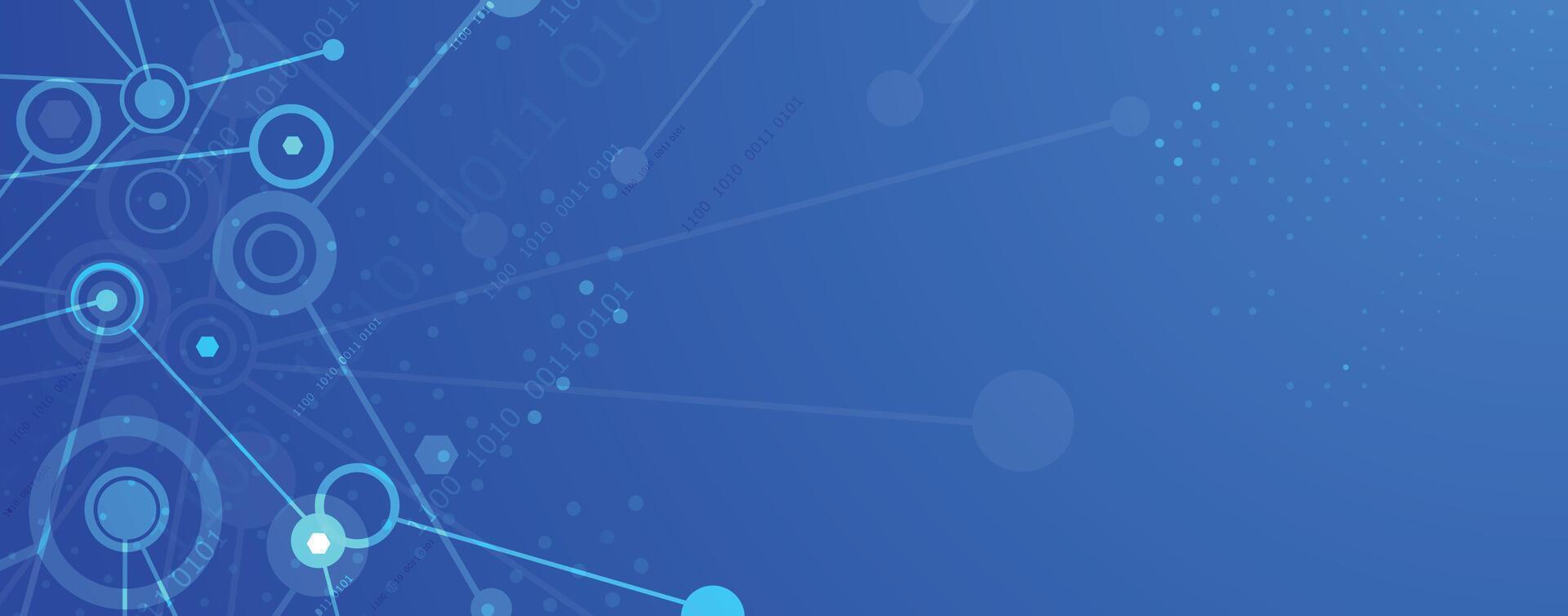 blue plexus background with connected dots and lines vector