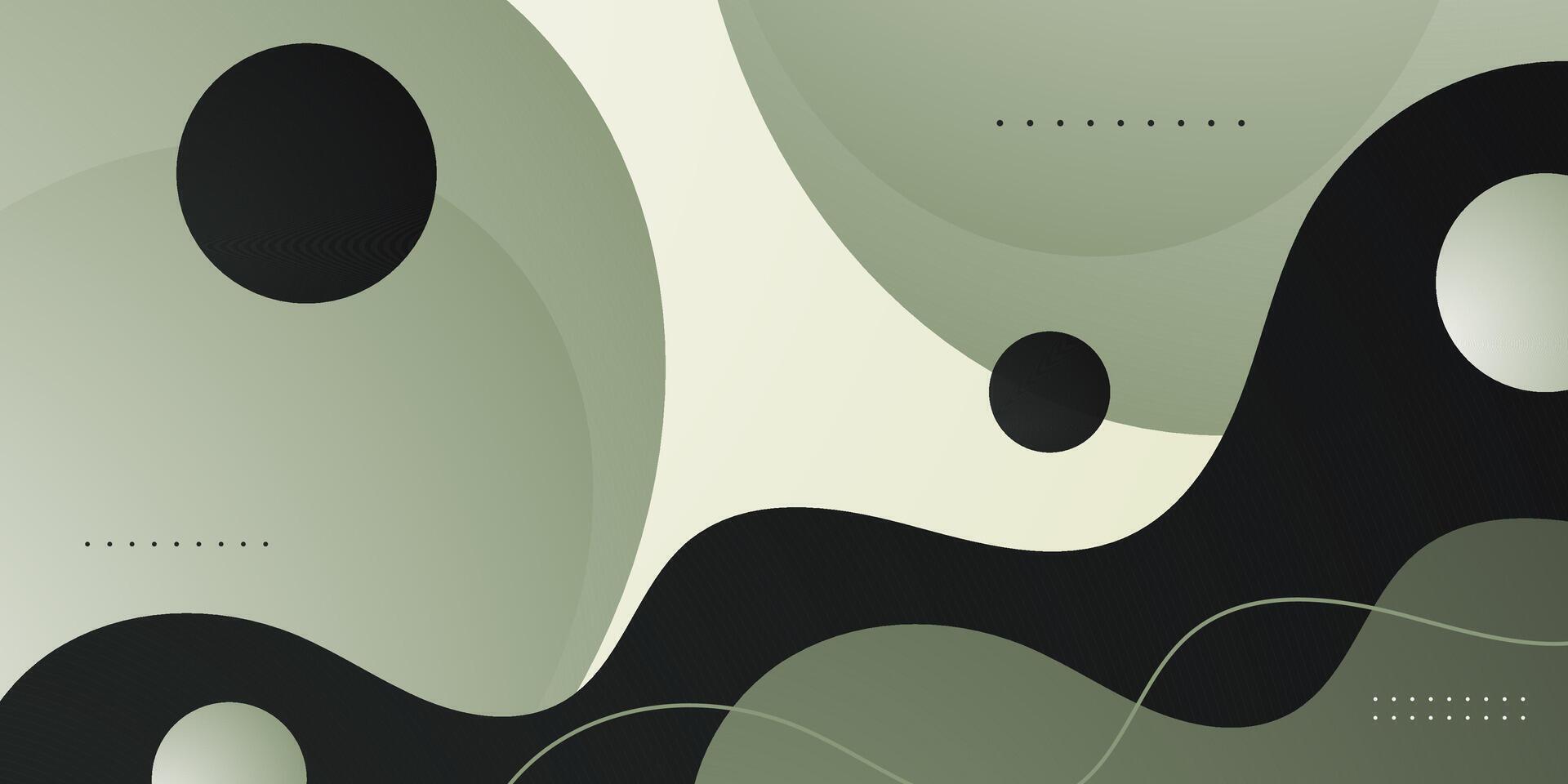 Abstract green wave banner background with simple fluid pattern element concept design. Futuristic banner background style. vector