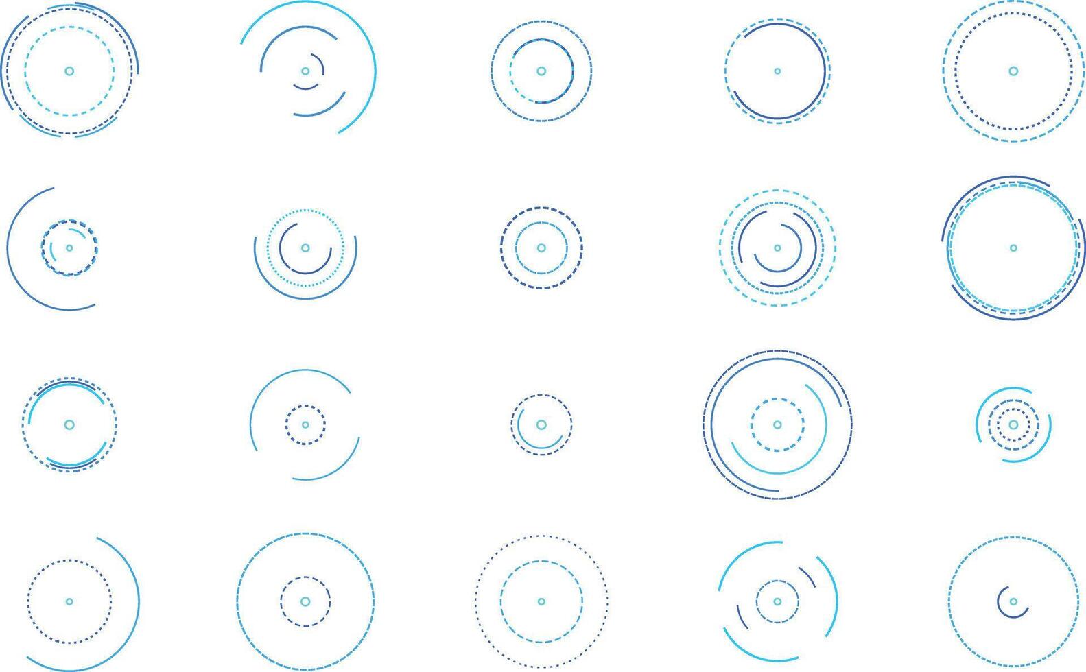 Abstract circles rotating in white space creating a modern feel vector