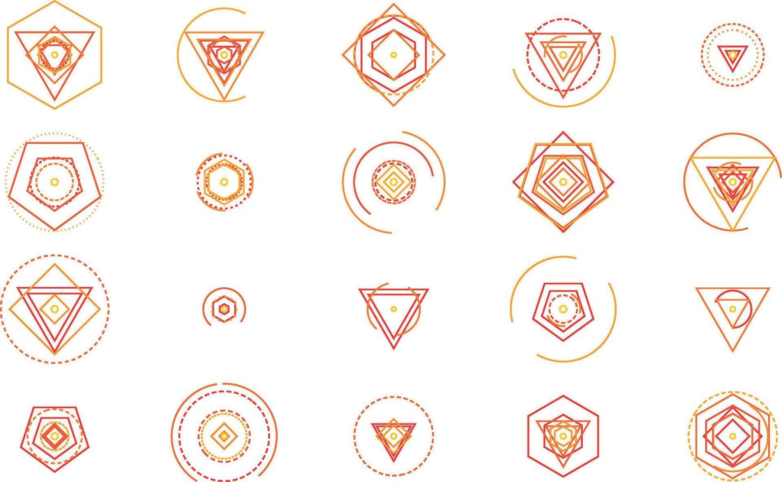 geométrico formas creando patrones en un mínimo diseño concepto vector