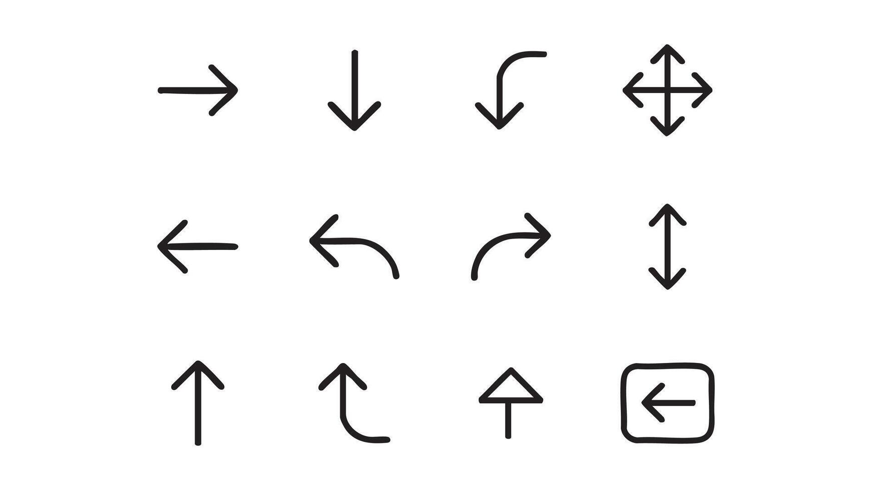 Basic Web UI Cursor Pointer Symbols vector