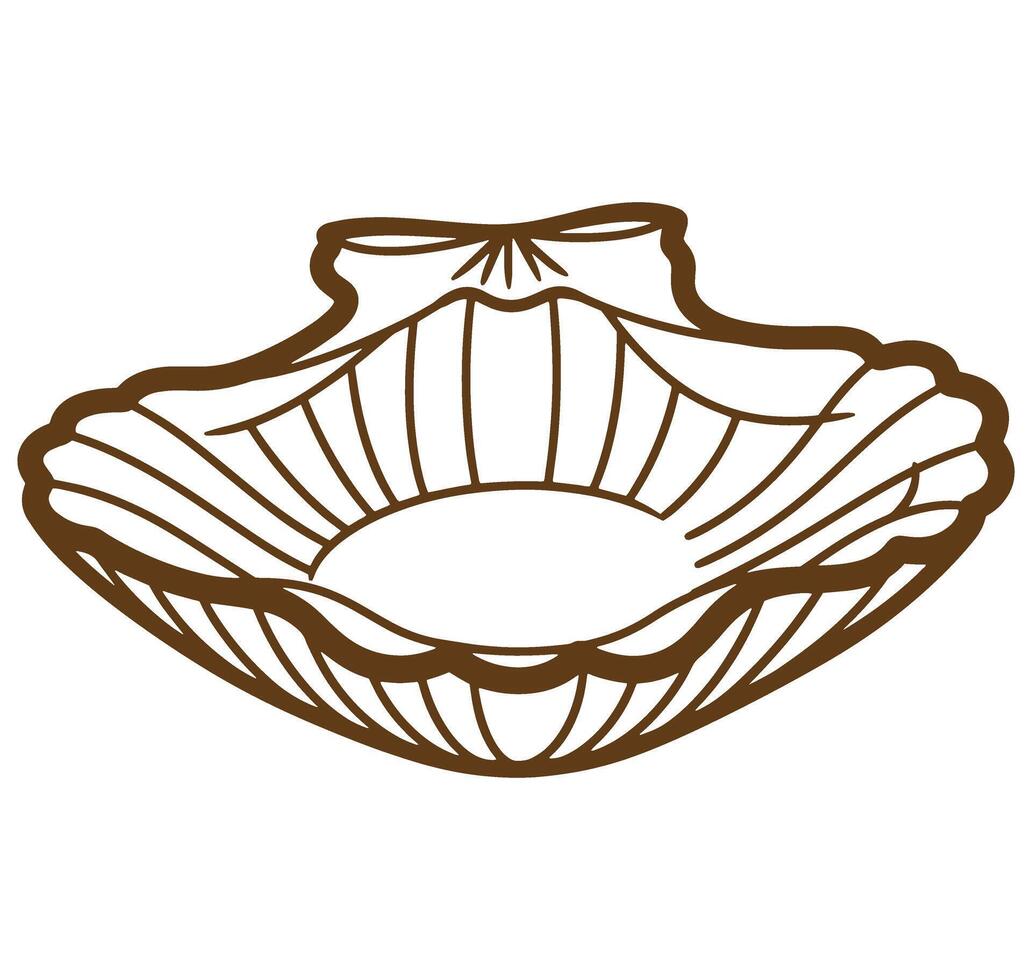 Decorative brown shell illustration a simple design suitable for various creative projects vector