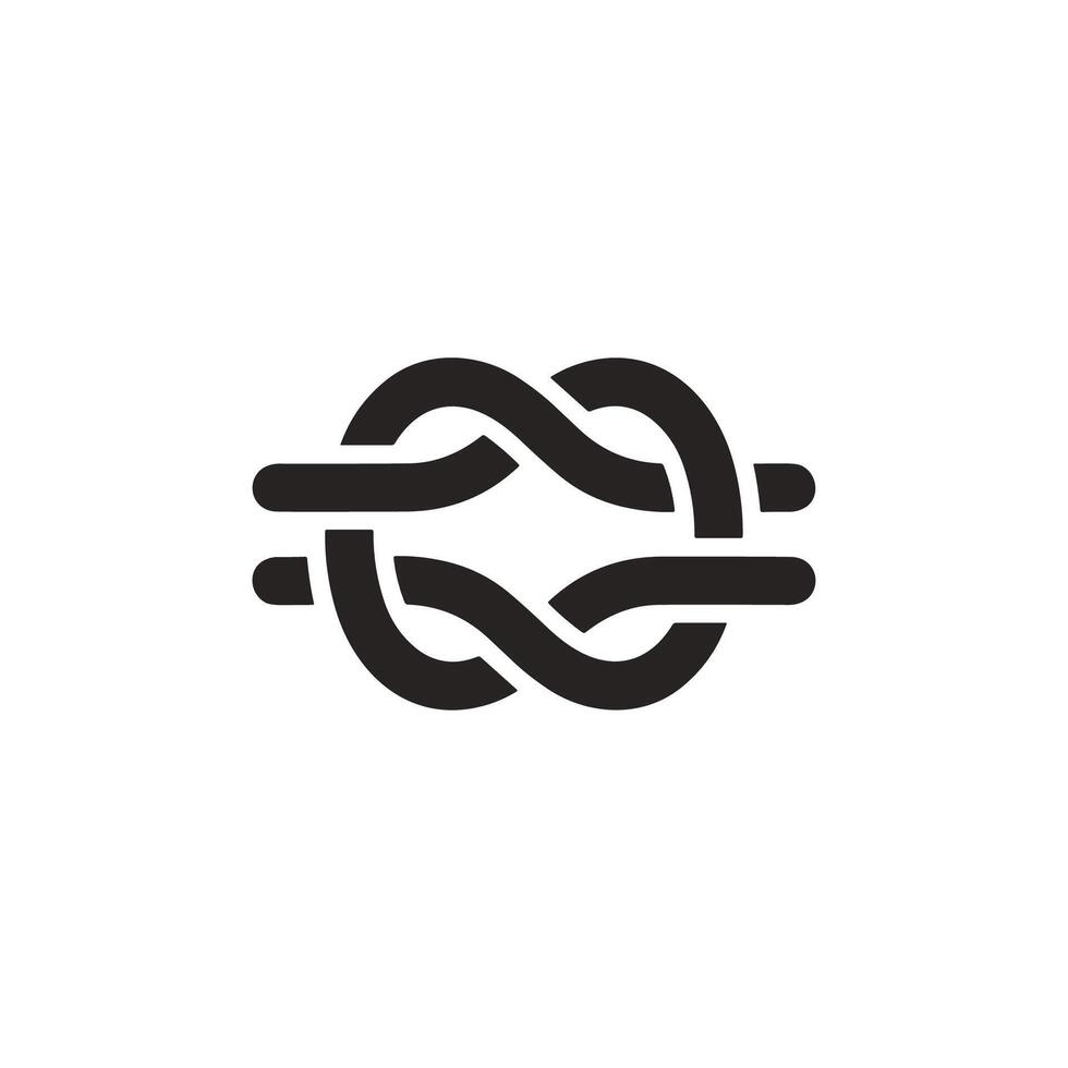 sencillo línea estilo resumen nudo forma decoración gráfico elemento vector