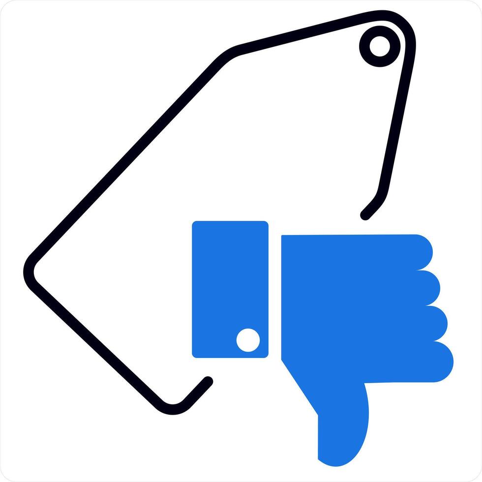 Refresh Tag and label icon concept in blue line color vector