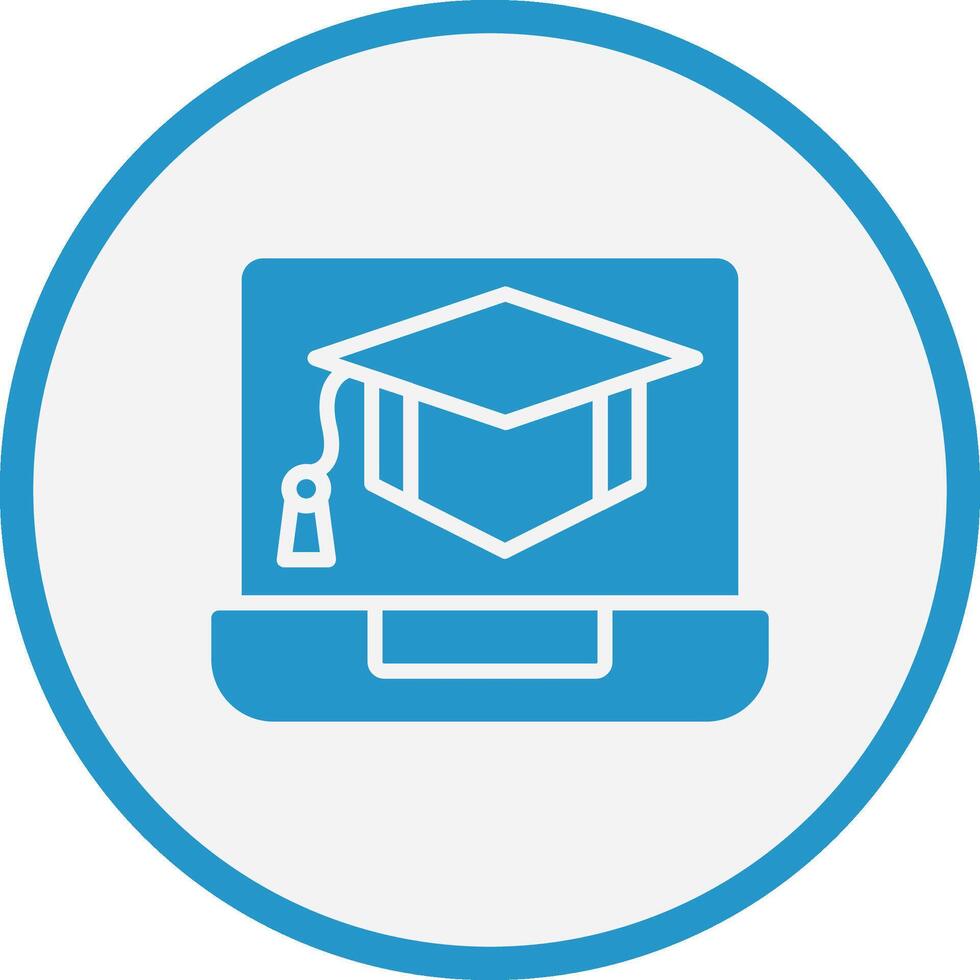 Online Learning Color Block Badge Design vector