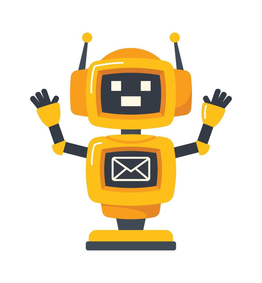 Mini Robot, Droid or Chatbot Character bot icon vector