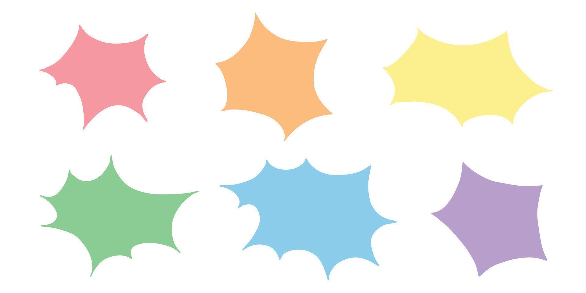 Set of hand drawn speech bubble Blank empty message box Textbox frame for banners, price tags, stickers, design textbox frame chatting vector