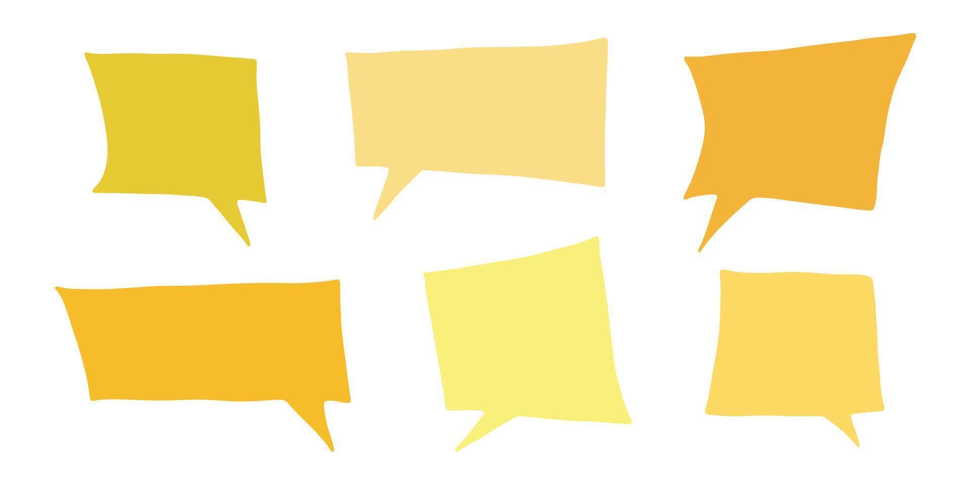 textbox frame idea Set of hand drawn speech bubble Blank empty message box Textbox frame for banners, price tags, stickers, design vector