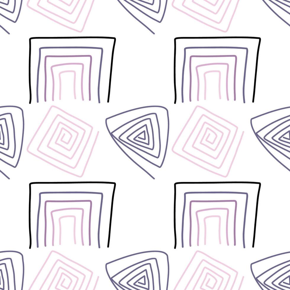 13Spots, lines, dots. A seamless pattern of minimalist, trendy, hand-drawn abstract elements for your designs. vector
