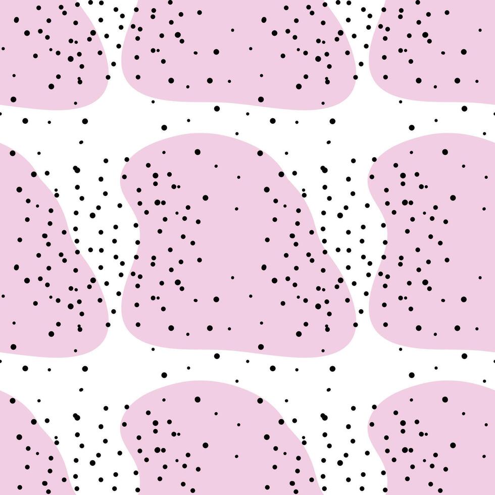 1Spots, lines, dots. A seamless pattern of minimalist, trendy, hand-drawn abstract elements for your designs. vector
