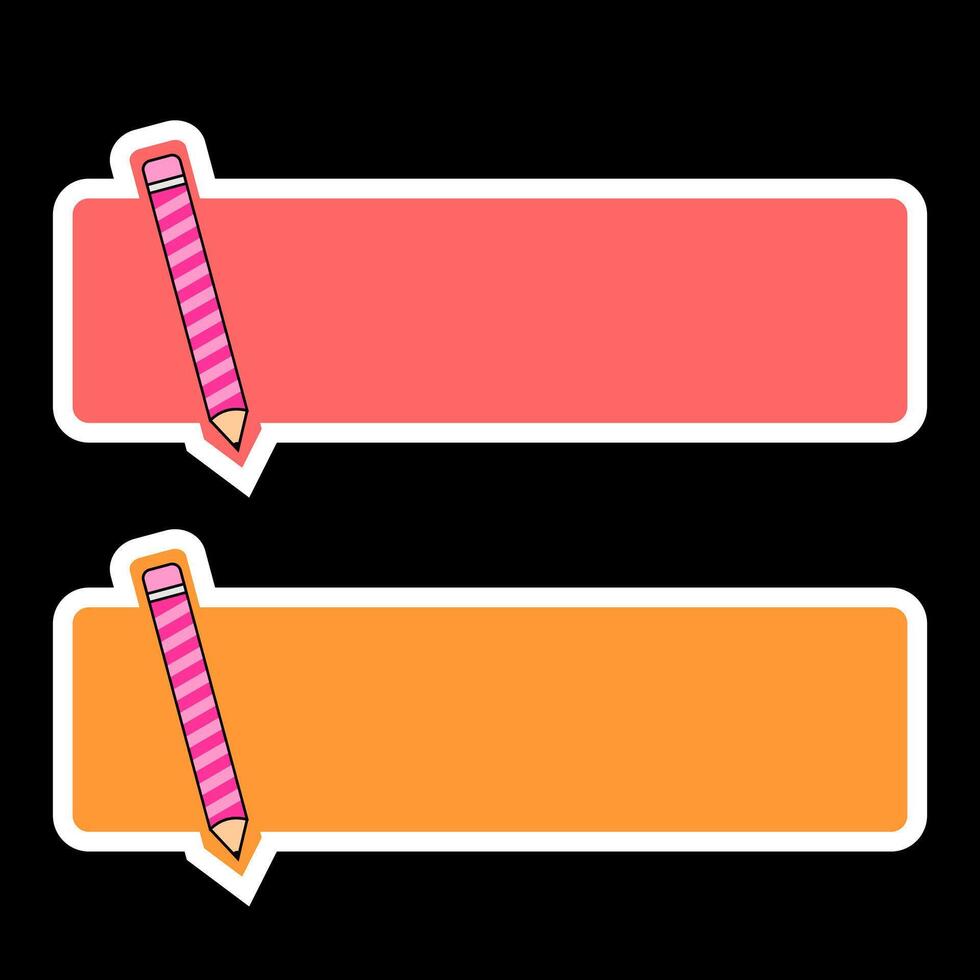 set of colorful shaped text box or banner box vector