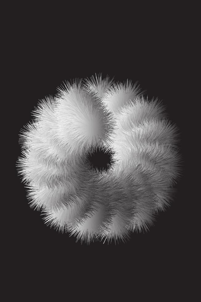 resumen mullido gris textura antecedentes con dinámica blanco Picos formando un suave circular arremolinándose modelo creando un único visual. vector