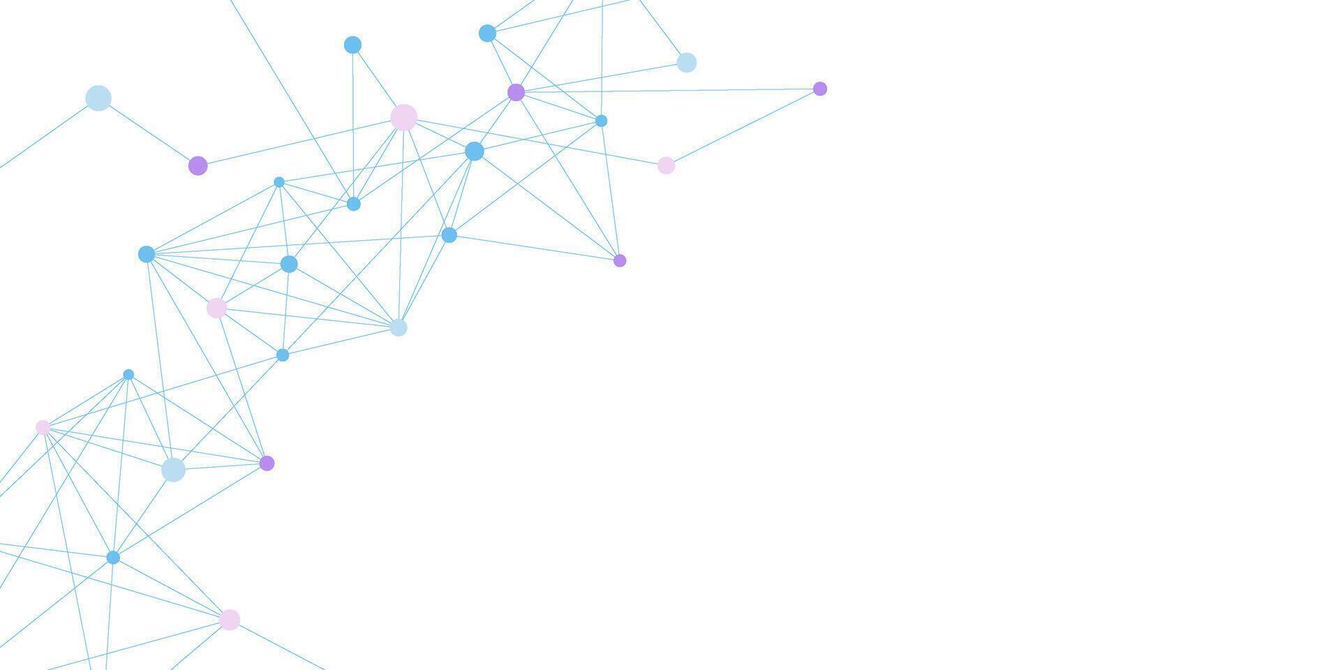 Structure molecule and digital network connection. Big data visualization. DNA, atom, neurons. Suitable for medical, chemistry, science and technology background vector