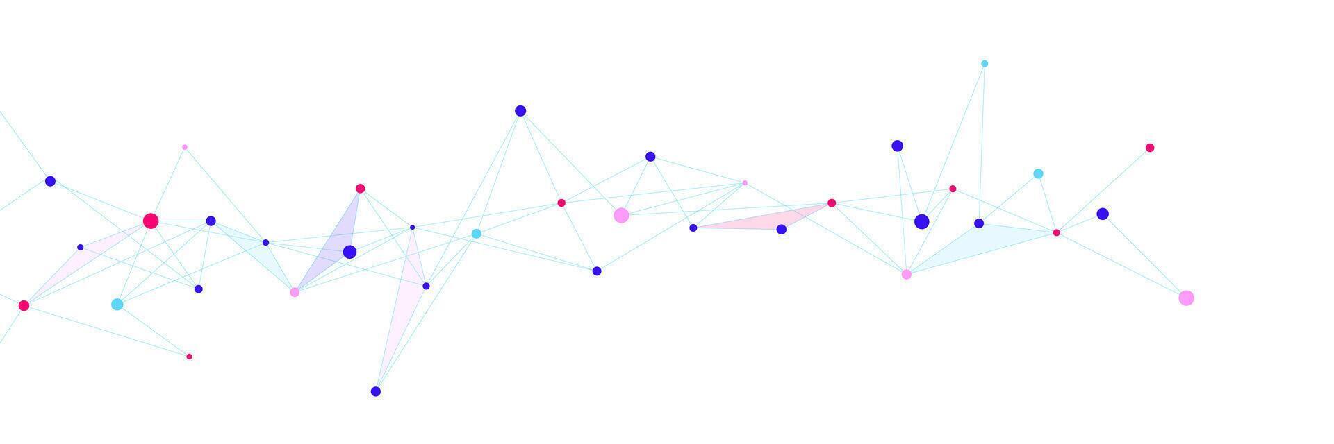 Abstract molecule structure with connecting dots and lines. Big data visualization. Plexus design for medical, science and technology background vector