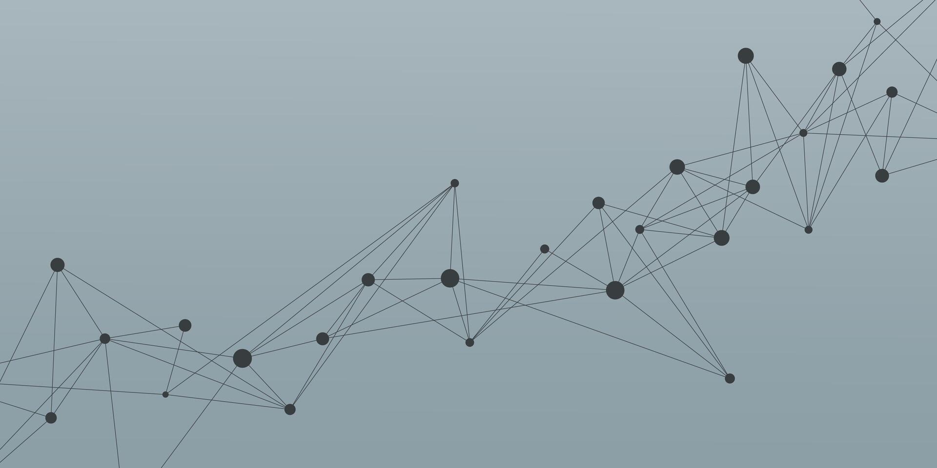 Abstract connecting dots and lines for technology, science and molecular structure background vector