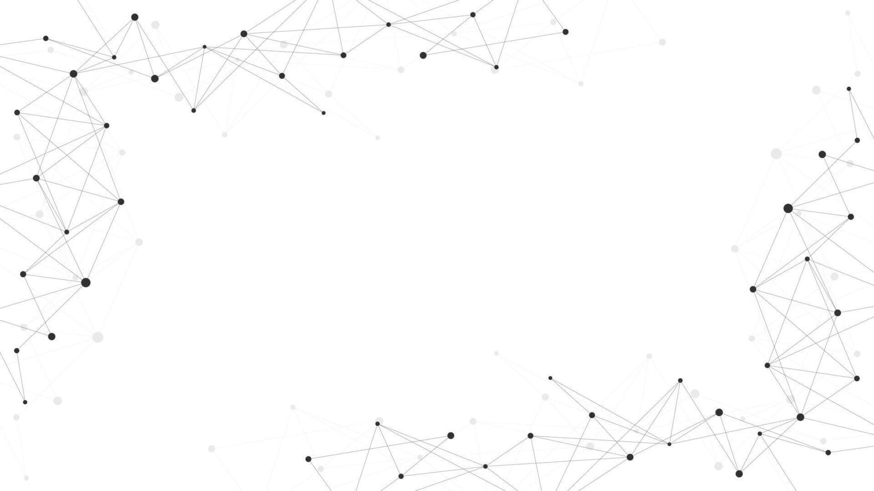Minimalist science design with connecting dots lines or plexus background. Network connection structure and big data visualization vector