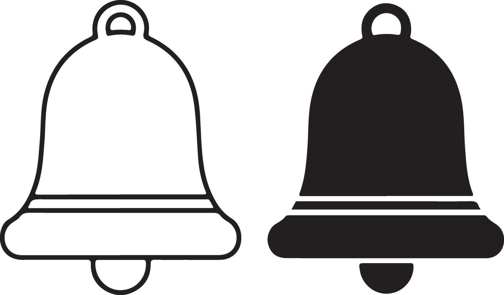 Modern bell icons for alerts and notifications design vector