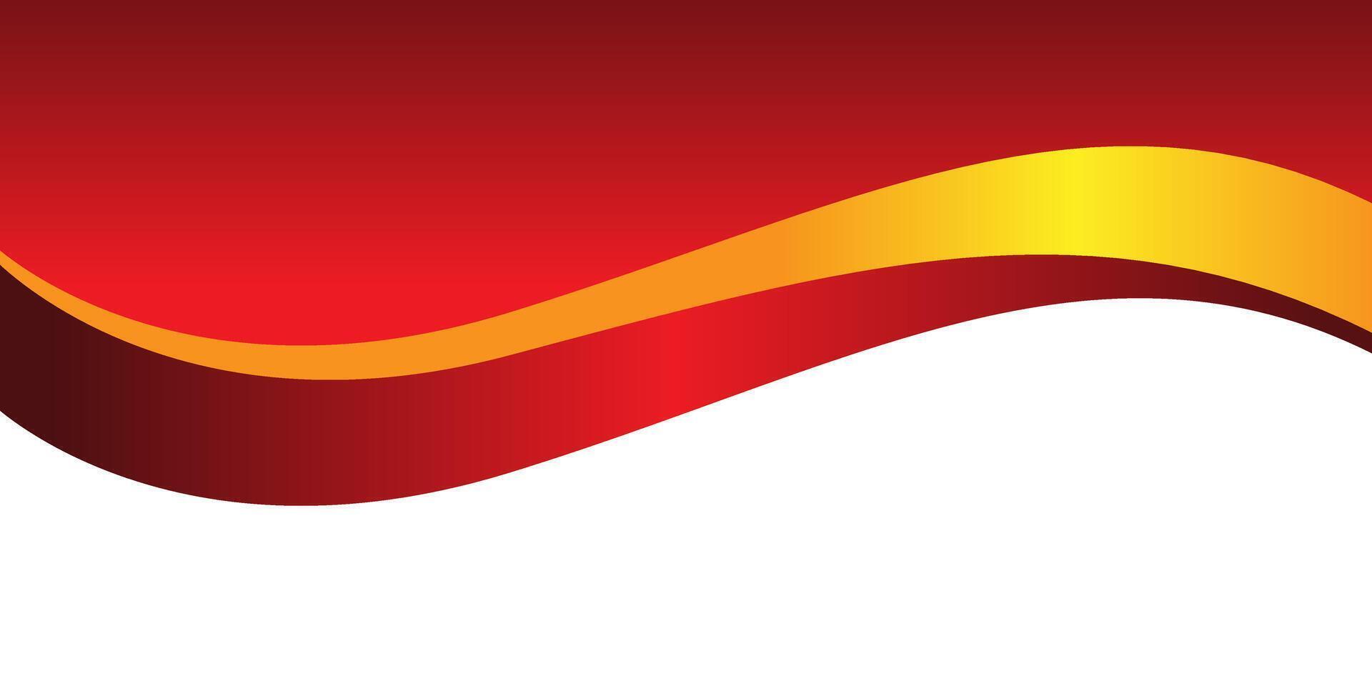 Poster Red and Gold gradient wavy background with soft and smooth color, suitable for abstract and banner background vector