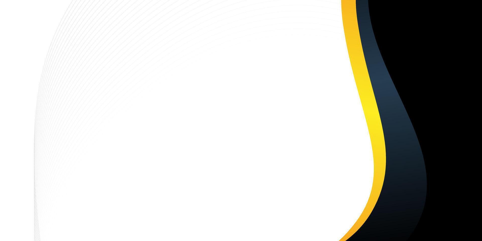 Black and Gold gradient wavy business background with soft and smooth color, suitable for abstract and banner background vector