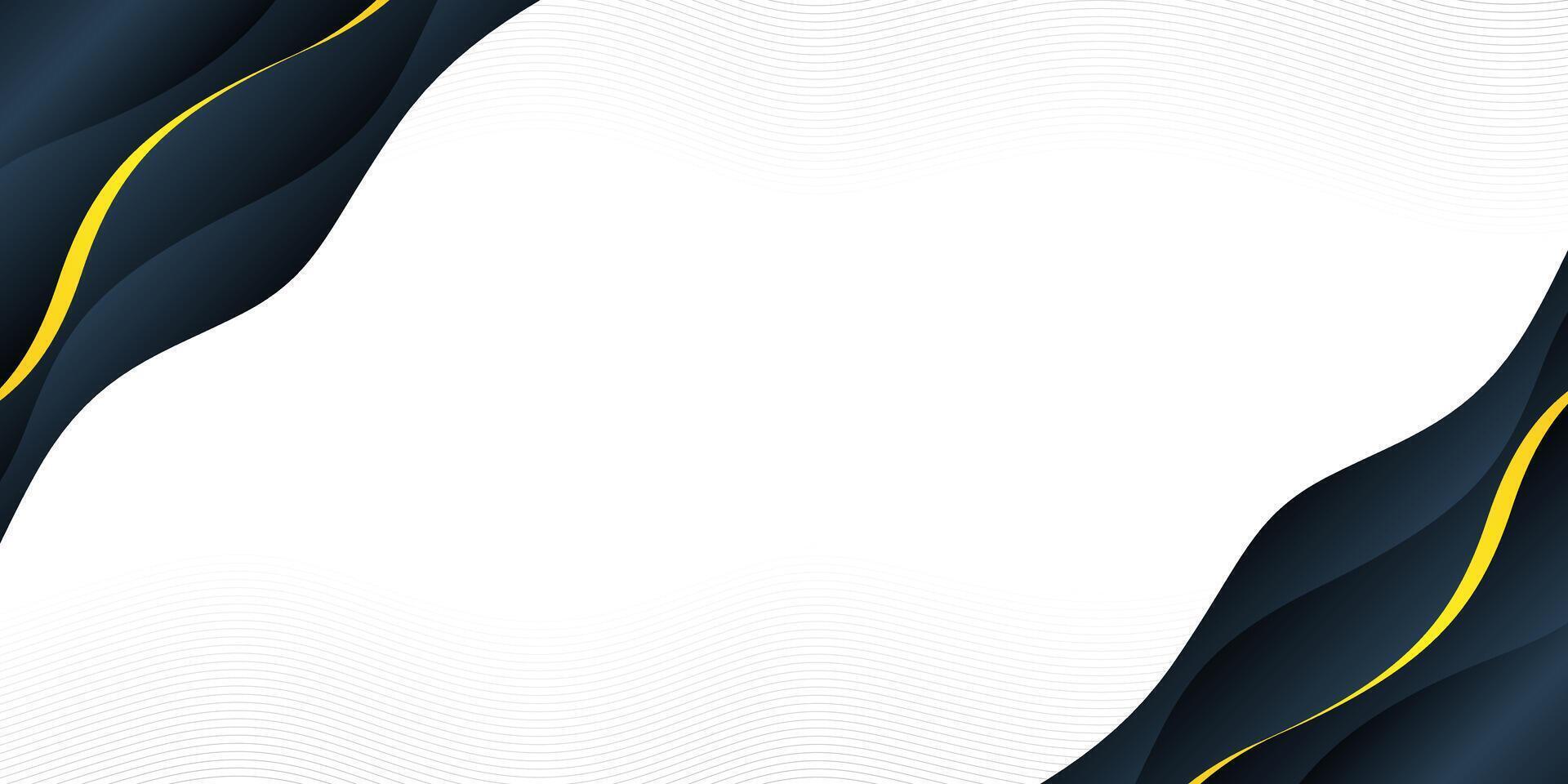 Luxury Black and Gold gradient wavy business background with soft and smooth color, suitable for abstract and banner background vector