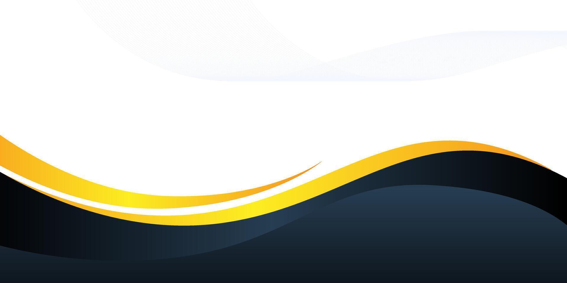 Wallpaper Black and Gold gradient wavy business background with soft and smooth color, suitable for abstract and banner background vector