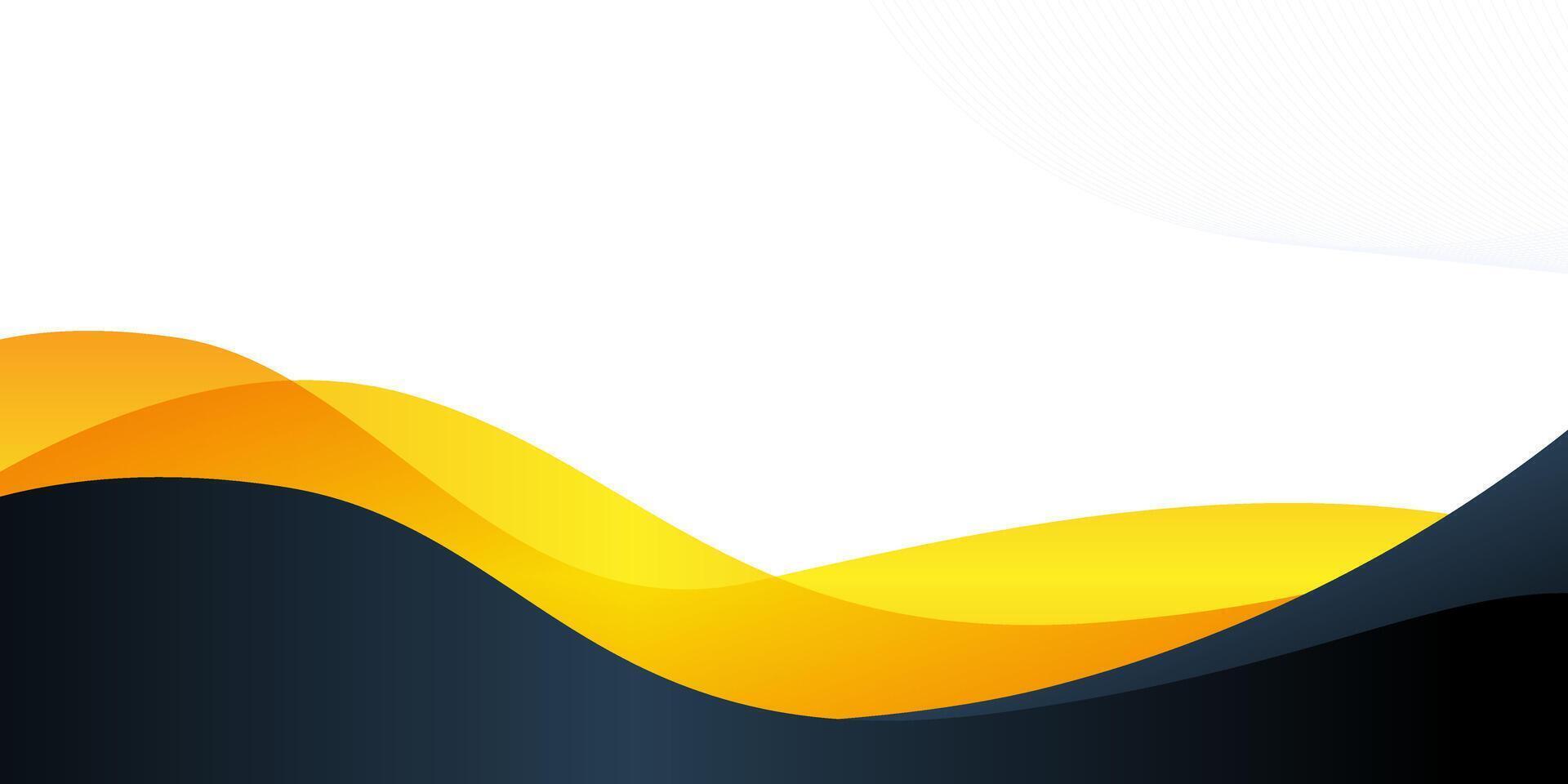 Business Black and Gold gradient wavy business background with soft and smooth color, suitable for abstract and banner background vector